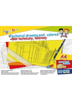 Blok techniczny A4 kolorowy 10 kartek