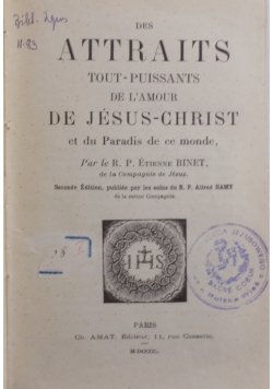 Des attraits tout- puissants de lamour de Jesus- Christ, 1800r.