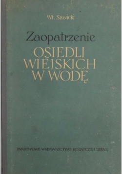 Zaopatrzenie osiedli wiejskich w wodę