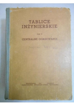 Tablice inżynierskie, T. VI