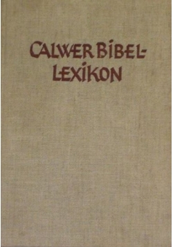 Calwer Bibellexikon,1924r.