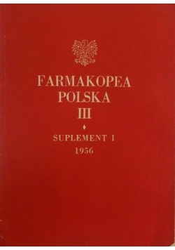 Farmakopea Polska III. Suplement I