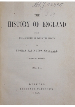 History Of England, 1855 r.