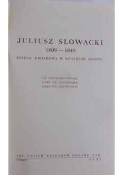 Juliusz Słowacki 1809-1849