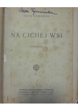 Na cichej wsi, 1923 r.