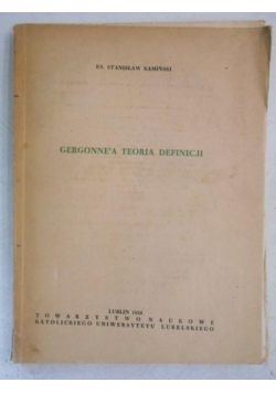 Gergonne'a teoria definicji