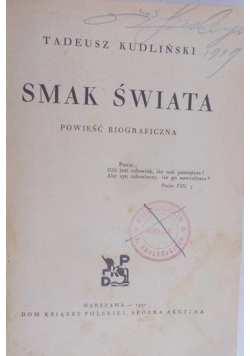 Smak świata-1930r.