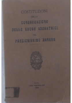 Costituzioni delle congregazione delle suore adoratrici, 1934 r