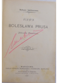 Pisma Bolesława Prusa, 1897 r.