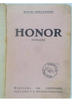 Honor, 1924 r.