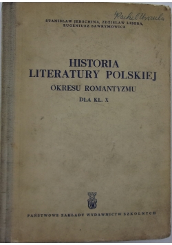 Historia literatury polskiej dla kl. X
