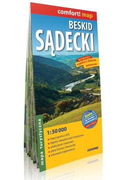 Beskid Sądecki comfort! map laminowana mapa turystyczna 1:50 000