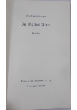 In Gotes Atem, 1939 r.