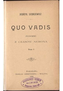 Quo Vadis, Tom I, 1949r