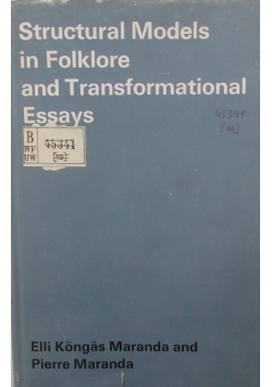 Stroctual in Folklore and Transformational Essays