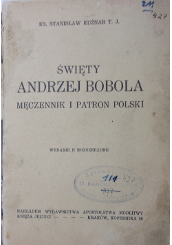Św Andrzej Bobola męczennik i patron Polski, 1938r.