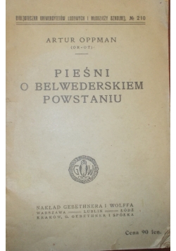 Pieśń o Belwederskim powstaniu, 1918r
