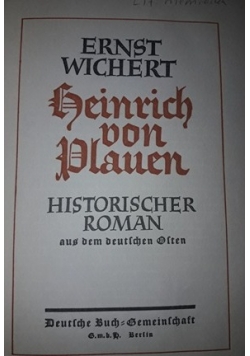 Heinrich von Plauen , około 1933 r.