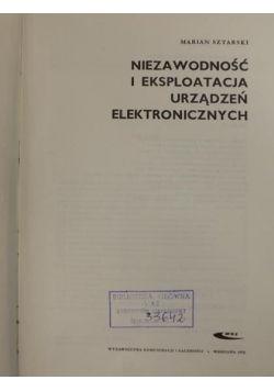 Niezawodność i eksploatacja urządzeń elektronicznych