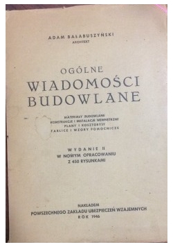 Ogólne wiadomości budowlane, 1946 r.