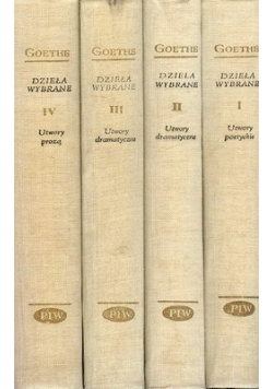 Goethe Dzieła wybrane tom I-IV