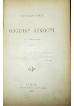 Odgłosy Szkocyi, 1889r.