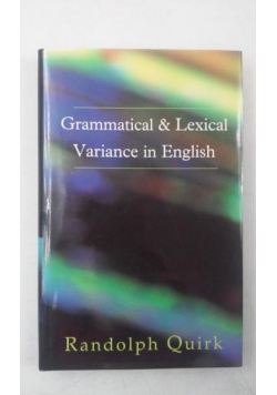 Grammatical and Lexical Variance in English