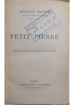 Le petit Pierre, 1919 r.