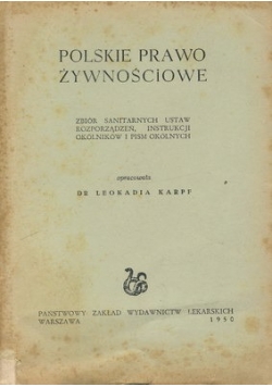 Polskie Prawo Żywnościowe,1950 r.
