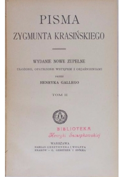 Pisma Zygmunta Krasińskiego, 1907r