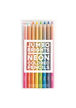 Grube Neonowe kredki ołówkowe Jumbo Brights 8 sztuk