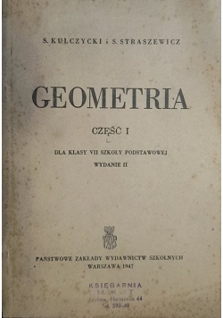 Geometria, część 1, 1947 r.