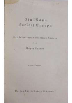 Gin Mann turiert Europa,1938r.