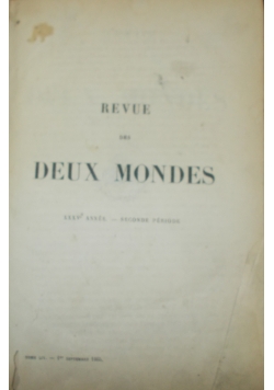 Revue des Deux Mondes , 1865r