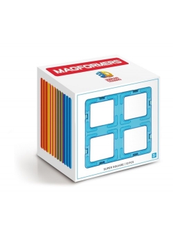 Klocki magnetyczne 3D Magformers Super kwadraty 12 elementów