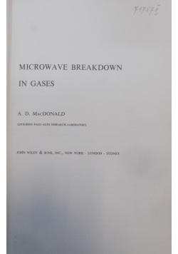 Microwave breakdown in gases
