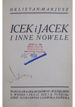 Icek i Jacek i inne nowele