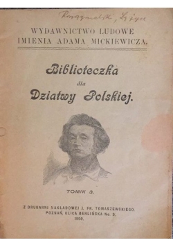 Biblioteczka dla Dziatwy Polskiej, 1900 r.
