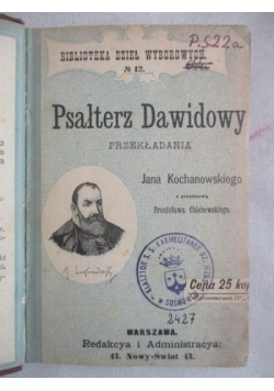 Psałterz Dawidowy, 1897 r.