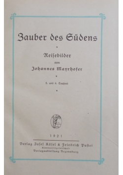 Sauber des Güdens, 1921r.