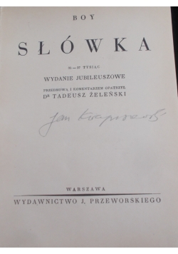 Słówka, 1938r