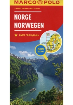 Norwegia mapa drogowa Marco Polo 1:800 000