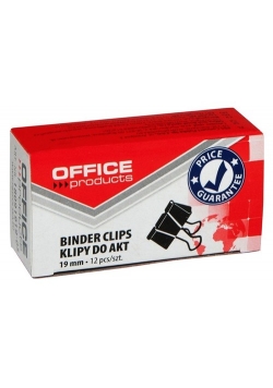Klipy do akt 19mm Office Products 12 sztuk