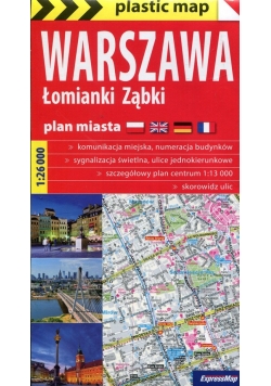 Warszawa Łomianki Ząbki plan miasta 1:26 000