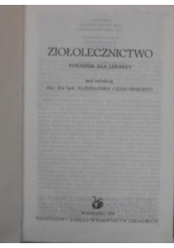 Ziołolecznictwo. Poradnik dla lekarzy