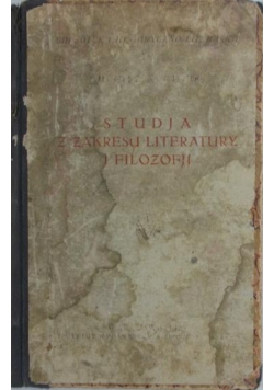 Studia z zakresu literatury i filozofii, 1925 r.
