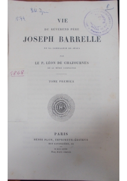 Joseph Barrelle, 1910 r., tom 1