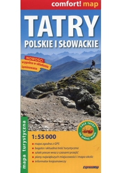 Tatry Polskie i Słowackie mapa turystyczna 1:55 000