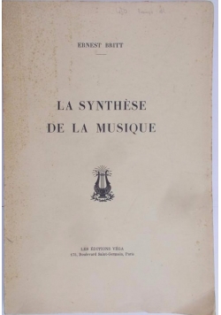 La Synthese de la Musique, 1931 r.