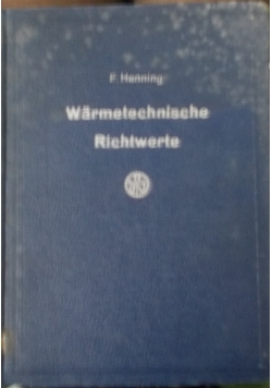 Warmetechnische Richtwerte, 1938 r.